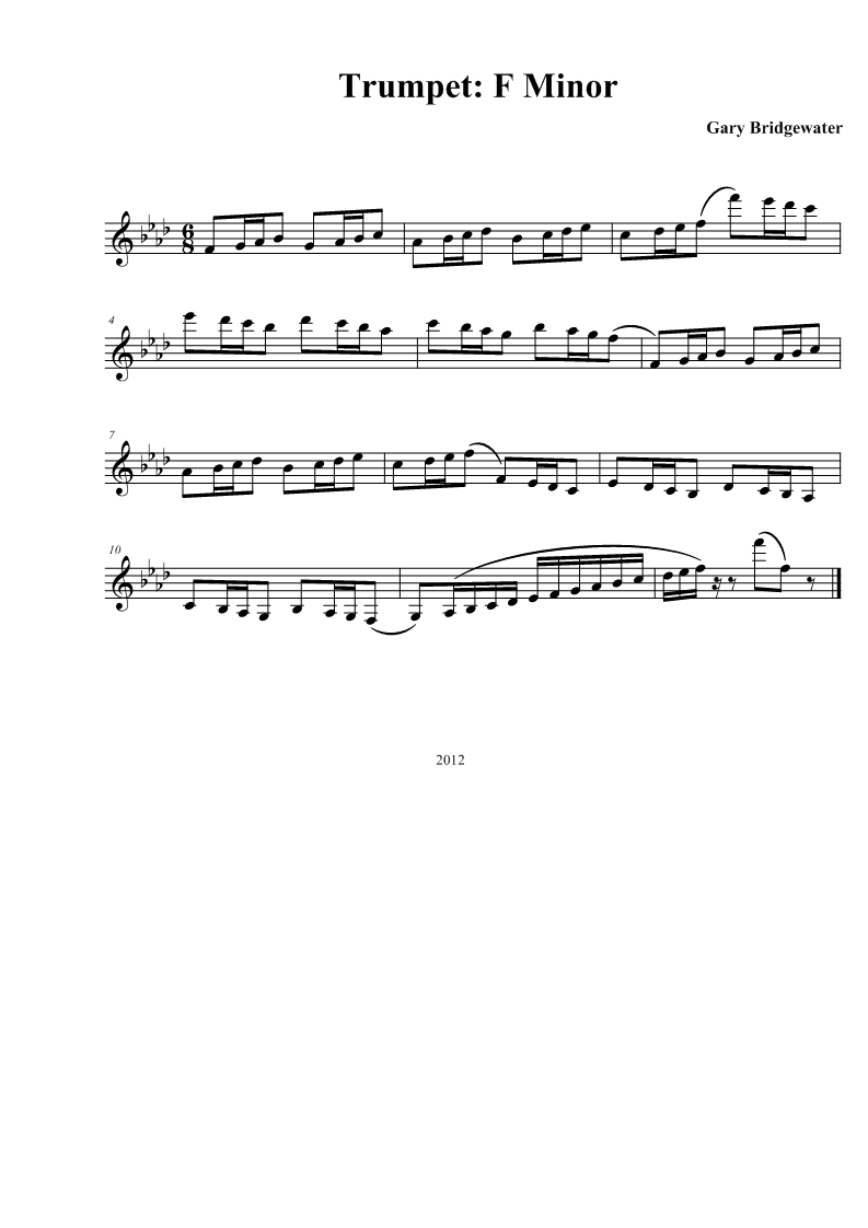 Trumpet Trumpet F Minor